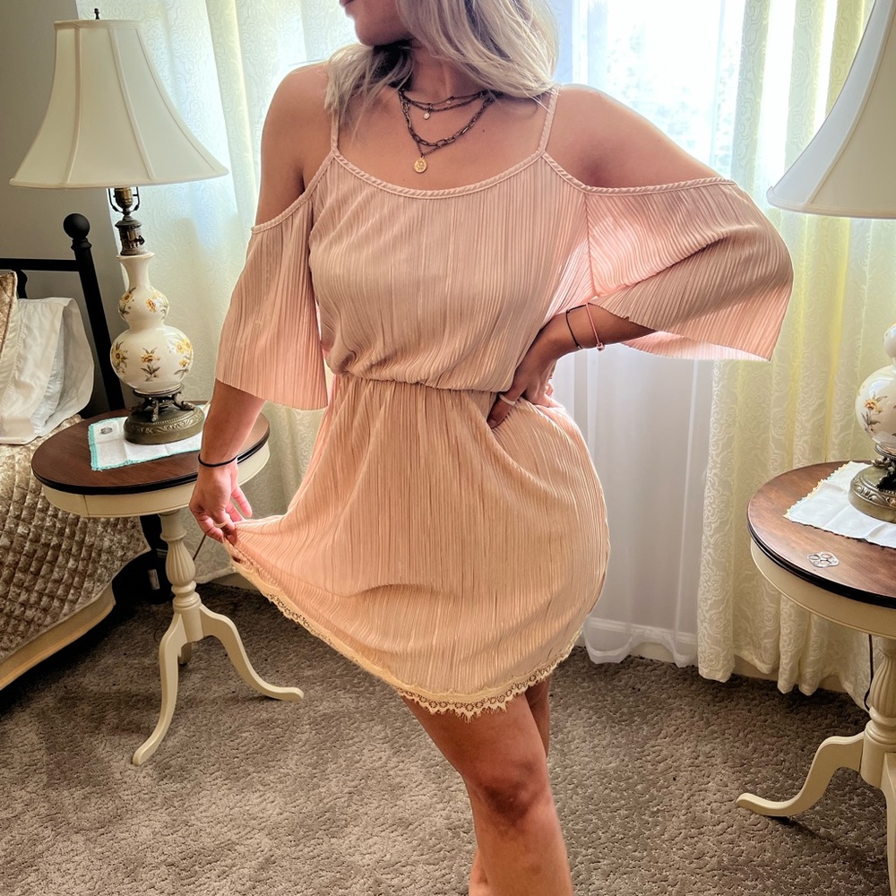 Pink mini dress